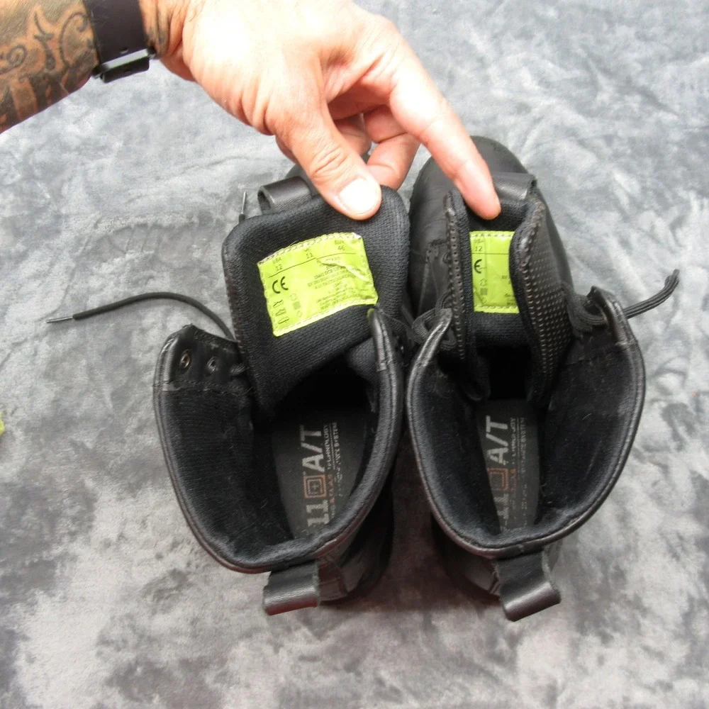 5.11 Tactical Work Boots Mens 12 Black Series‎ A/T 8 HD Leather Lace-Up Outdoor